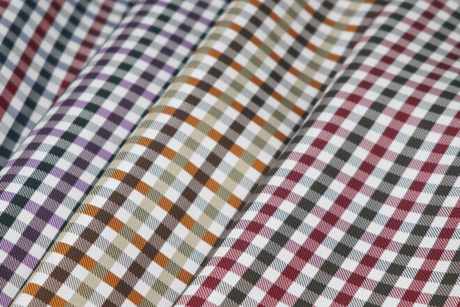 西陣織ギンガムチェック がまぐち財布用