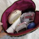 京組紐ポーチ ブラック迷彩 化粧品入れた画像