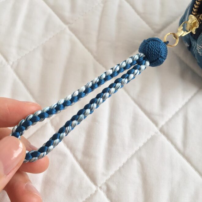 組紐ポーチ 組紐部分拡大 お客様提供