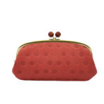 ネコ財布 赤丹 正面