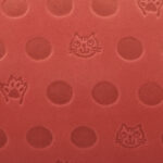 ネコ財布 赤丹 牛革拡大