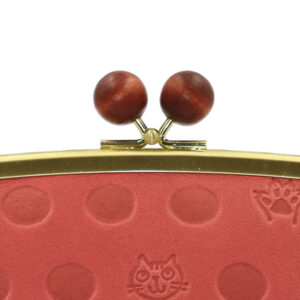 ネコ財布 赤丹 木玉