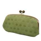 ネコ財布　鶯色　斜め