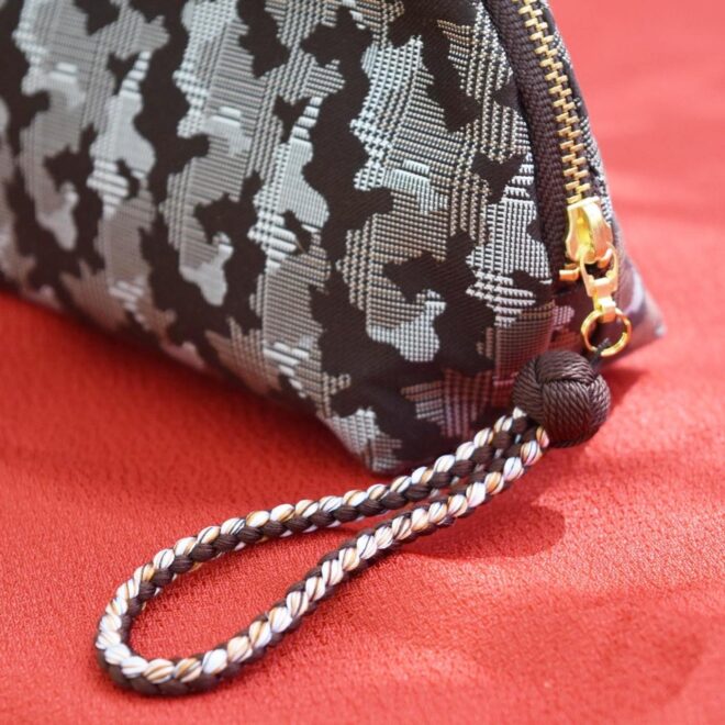 組紐ポーチ・ブラウン迷彩 お客様提供