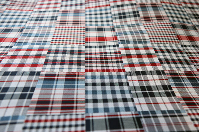 西陣織　パッチワーク風チェック