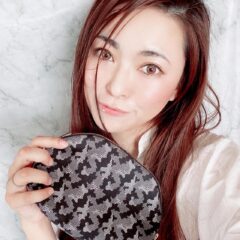 父の日にもおすすめ/西陣織シルク・シェル型ポーチ・京組紐引手・迷彩グレンチェック・ブラック迷彩・日本製