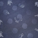 ねこ生地拡大　ネイビー