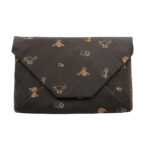 ねこクラッチ　正面　ブラウン