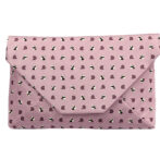 パンダ柄の数寄屋袋・ラベンダー・正面