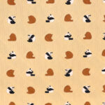 パンダ柄の数寄屋袋・オレンジ