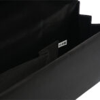 小花柄黒無地貼りフォーマルバッグ　内側