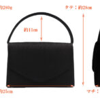 オーナメント柄貼りフォーマルバッグ　スペック